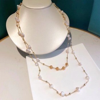 WILD FRESHWATER BAROQUE PEARL SWEATER CHAIN