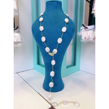  COLORFUL SQUARE PEARLS SWEATER CHAIN