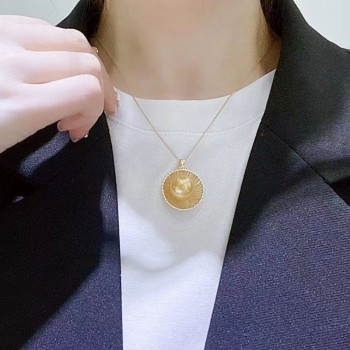 S925 sterling silver with Nanyang gold pearl pendant  